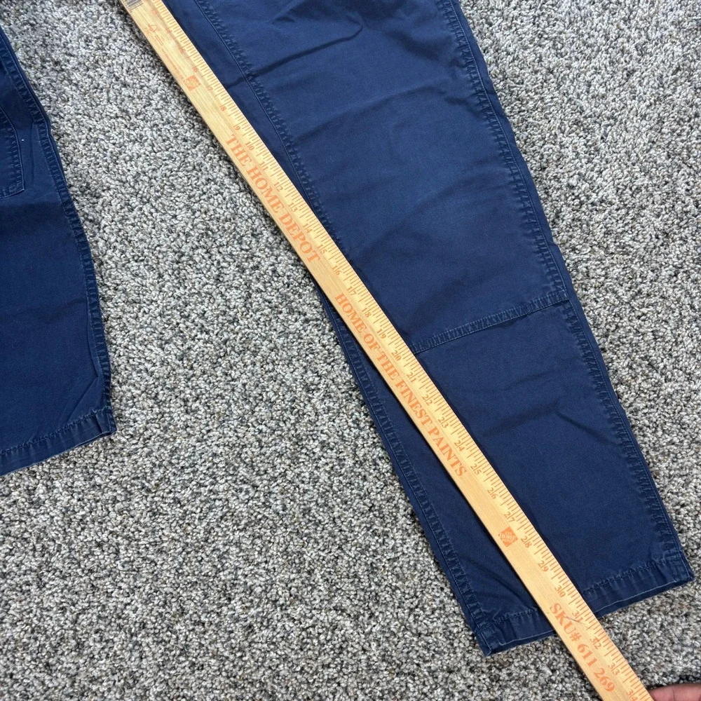 Wallace & Barnes Men's 34x32 Double Knee Workwear Pants Navy Blue Duck Canvas